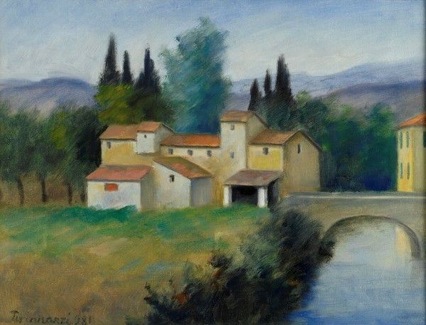 Nino Tirinnanzi - Paesaggio con case