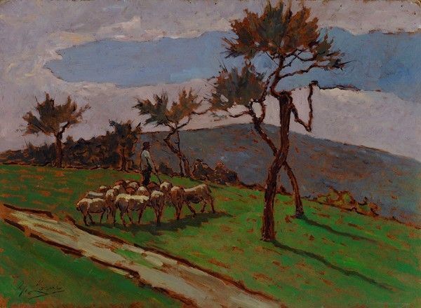 Giovanni Lomi - Pastori con Gregge