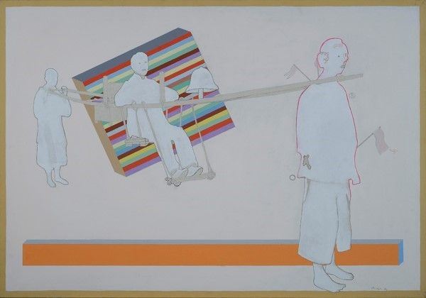 Luca Alinari : Senza titolo  (1974)  - Acrilico su tela - Auction Autori dell'800-900, Grafica ed Edizioni - I - Galleria Pananti Casa d'Aste