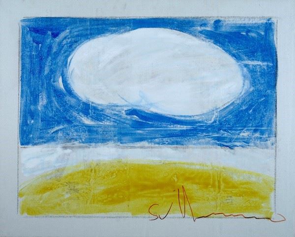 Mario Schifano : Paesaggio anemico  (1973-74)  - Smalto su tela - Asta Autori del XIX e XX sec. - I - Galleria Pananti Casa d'Aste