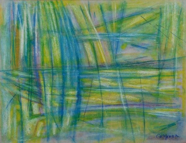 Antonio Corpora : Senza titolo  (1974)  - Pastelli su carta velluto riportata su tela - Auction Autori del XIX e XX sec. - I - Galleria Pananti Casa d'Aste