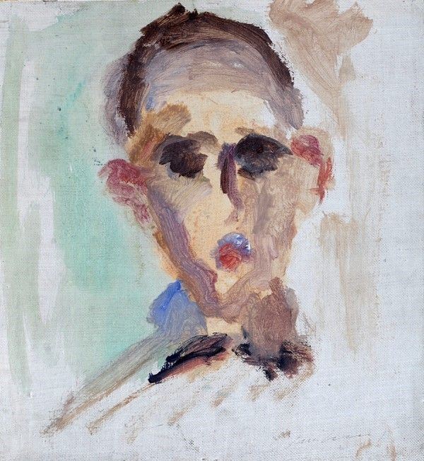 Ernesto Treccani : Volto  - Olio su tela riportata su compensato - Auction Autori del XIX e XX sec. - I - Galleria Pananti Casa d'Aste