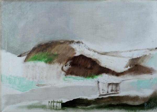 Gastone Breddo : Montagne  - Olio su tela - Asta Autori del XIX e XX sec. - I - Galleria Pananti Casa d'Aste