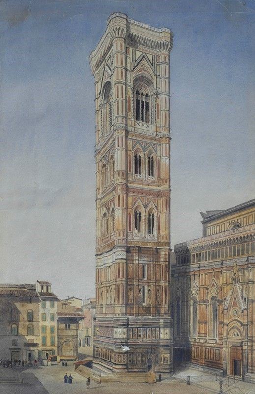 Anonimo, XIX Sec. - Campanile di Giotto