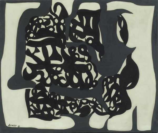 Carla Accardi : Scissione (n. 4)  (1961)  - Caseina su tela - Auction Autori del XIX e XX sec. - I - Galleria Pananti Casa d'Aste