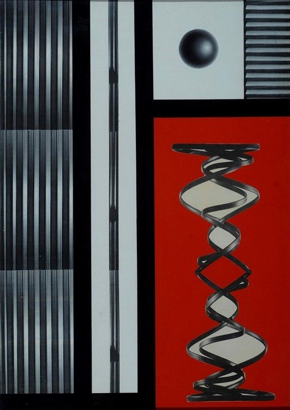 Luciano Ori : Pop 89  (1963)  - Collage su tavola - Asta Autori del XIX e XX sec. - I - Galleria Pananti Casa d'Aste