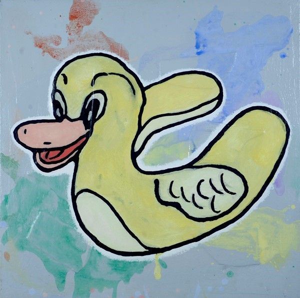 Donald Baechler : Wicked messenger  (2010)  - Acrilico e collage su tela - Auction Autori del XIX e XX sec. - I - Galleria Pananti Casa d'Aste