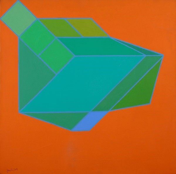 Achille Perilli : Oggetto misterioso  (2005)  - Tecnica mista su tela - Asta Autori del XIX e XX sec. - I - Galleria Pananti Casa d'Aste
