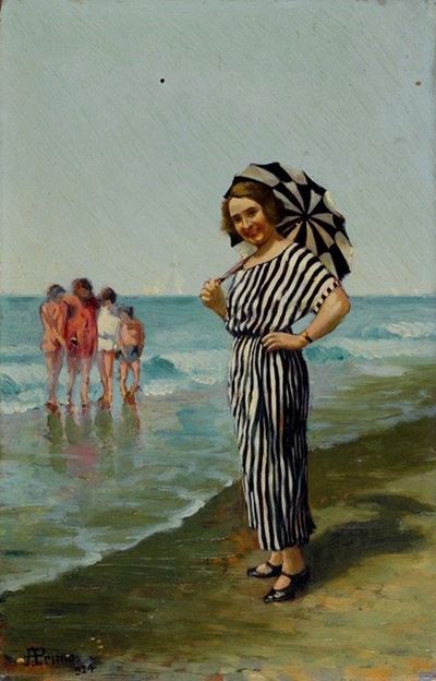 Signora sulla Spiaggia