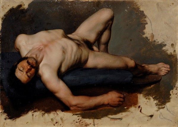 Giuseppe Bezzuoli - Nudo disteso