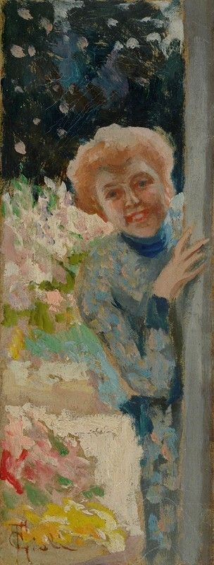 Francesco Gioli : Figura  - Olio su cartoncino - Auction Autori del XIX e XX sec. - I - Galleria Pananti Casa d'Aste
