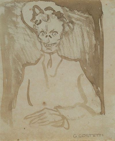 Ritratto Caricaturale di Gian Falco (giovanni Papini)