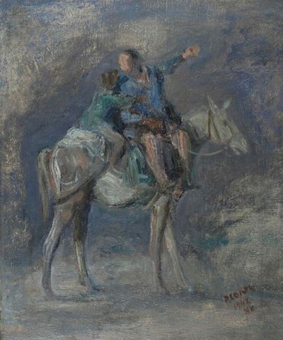 Due Figure a Cavallo [fuga in Egitto]