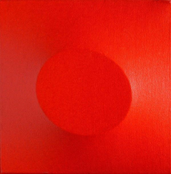 Turi Simeti - Un ovale rosso