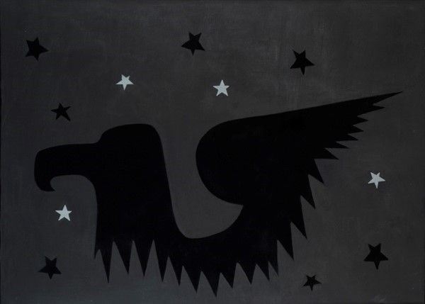Franco Angeli : Aquila romana  (1983)  - Smalti su tela - Asta Autori del XIX e XX sec. - I - Galleria Pananti Casa d'Aste
