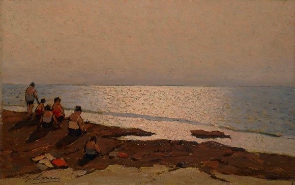 Giovanni Lomi - Pommeriggio sugli scogli