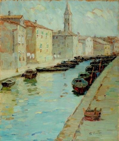 Scorcio sul Canale (fronte); Ritratto di Bambino (recto)