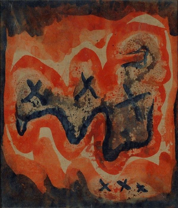 Franco Costalonga : Senza titolo  (1966)  - Olio su tela - Asta Autori del XIX e XX sec. - I - Galleria Pananti Casa d'Aste