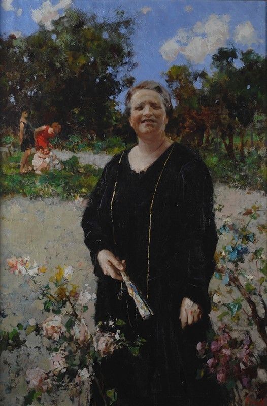 Vincenzo Irolli - Ritratto di Signora nel Paesaggio