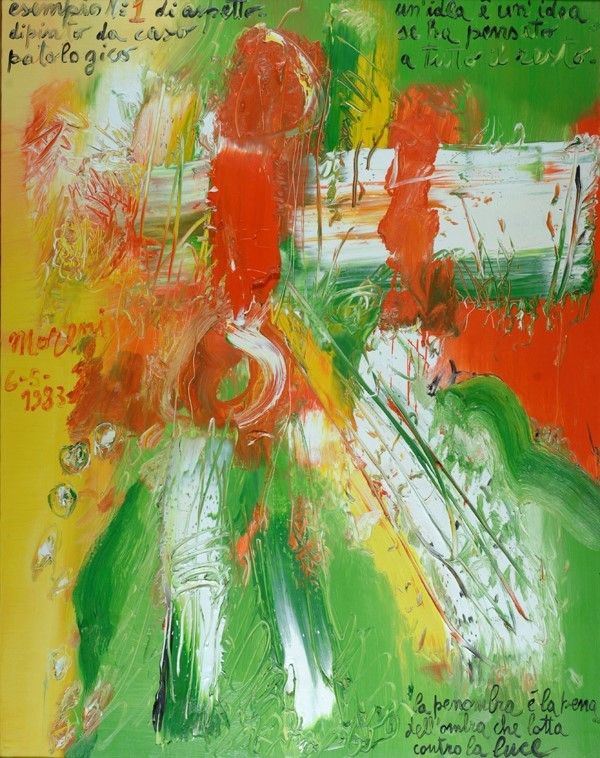 Mattia Moreni : Esempio Num.1  (1983)  - Olio su tela - Asta Autori del XIX e XX sec. - I - Galleria Pananti Casa d'Aste
