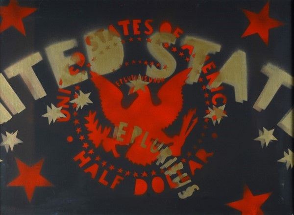 Franco Angeli : &quot;E Pluribus&quot;  ((1978-79))  - Smalto su tela - Asta Autori del XIX e XX sec. - I - Galleria Pananti Casa d'Aste