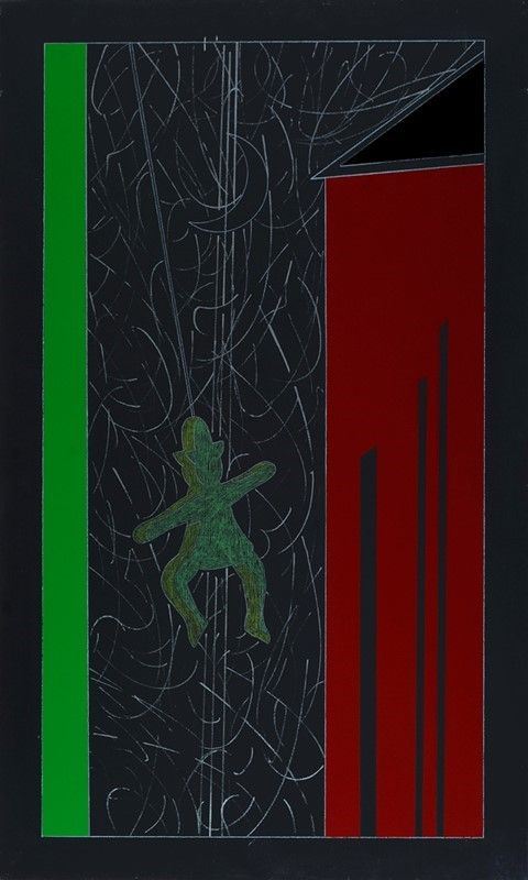 Franco Angeli : Marionetta  (1984)  - Smalto su tela - Auction Autori del XIX e XX sec. - I - Galleria Pananti Casa d'Aste