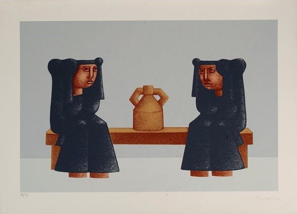 Xante Battaglia : Senza titolo  - Serigrafia a colori - Auction GRAFICA ED EDIZIONI - Galleria Pananti Casa d'Aste