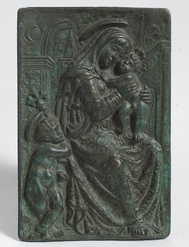 Scuola Toscana, Fine XV Sec. - Madonna Col Bambino e San Giovannino
