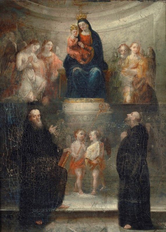 Scuola Italia Centrale, XVIII sec. - Madonna col Bambino e Santi