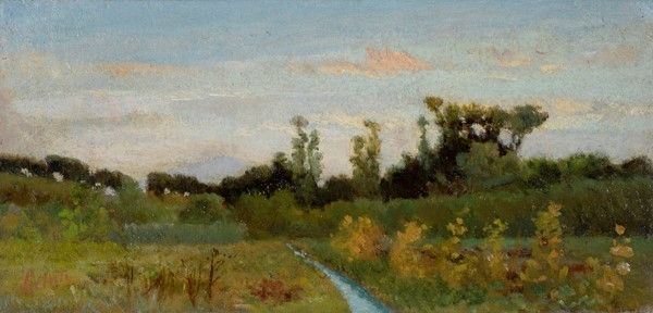 Lorenzo Gelati - Paesaggio con ruscello