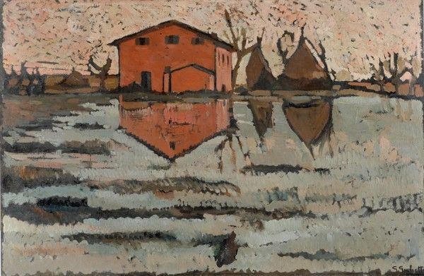 Giulio Cesare Giachetti - Casolare sul lago