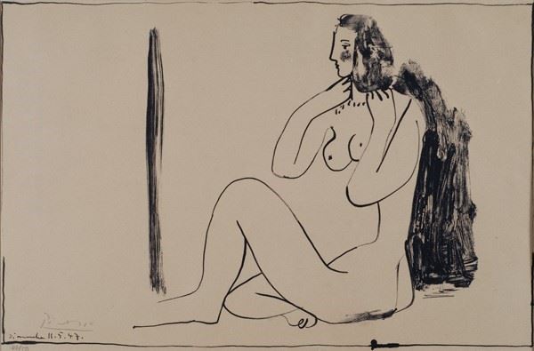 Pablo Picasso - Petit Nu assisa u mirroir