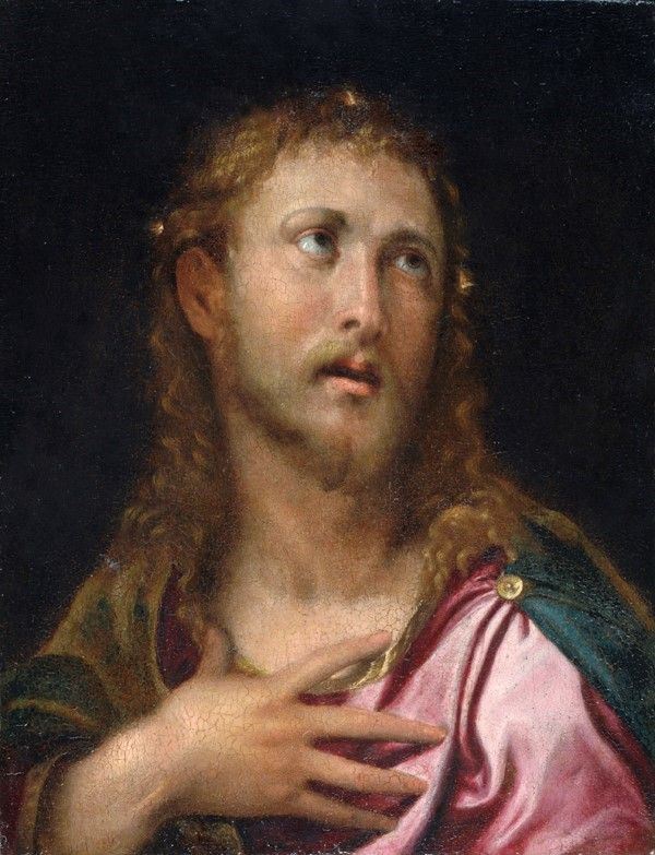 Scuola Emiliana, XVI sec. : Busto di Cristo  - Olio su tavola - Auction Dipinti dal XV al XX sec. e oggetti di antiquariato - Galleria Pananti Casa d'Aste