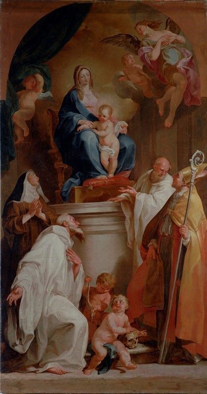 Maniera di Carlo Maratta - Madonna con Bambino e Santi