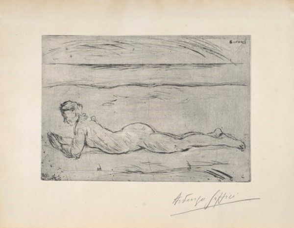 Ardengo Soffici - Nudo sulla spiaggia