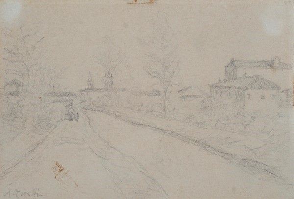 Angelo Torchi - Paesaggio con Ruscello