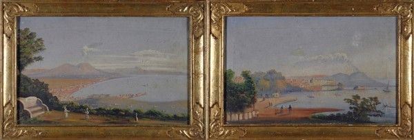 Scuola Napoletana, Inizio XIX Sec. - Vedute di Napoli