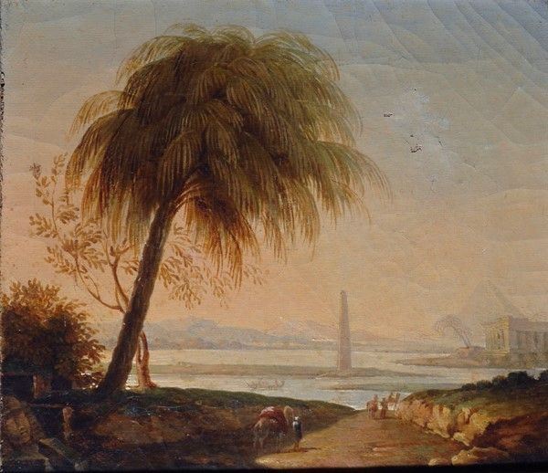 Anonimo, XIX Sec. - Paesaggio Egiziano