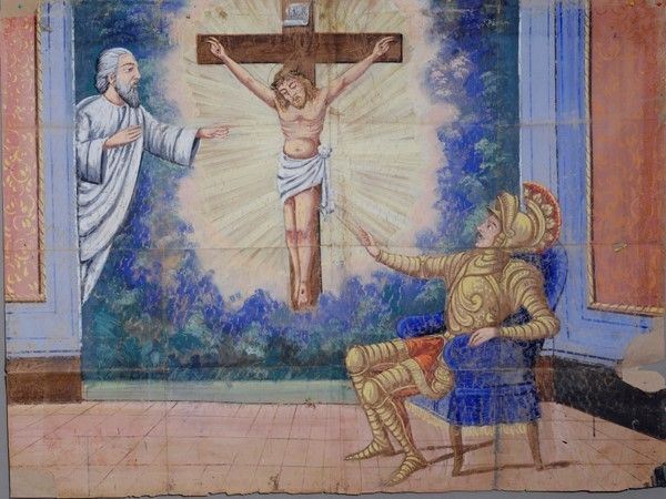 La visione di Erminio dalla stella d'oro  - Auction Collezioni di cartelloni dell'opera dei pupi siciliani - I - Galleria Pananti Casa d'Aste