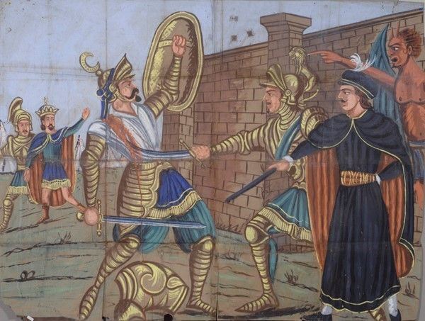 Morte di Lupo Grana  - Auction Collezioni di cartelloni dell'opera dei pupi siciliani - I - Galleria Pananti Casa d'Aste