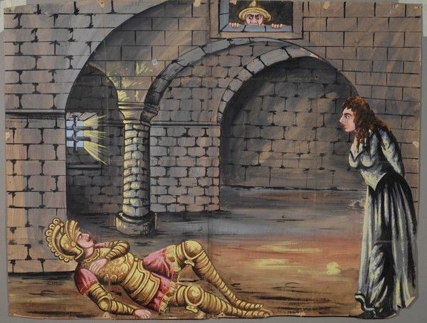 Armida ed Achille nella stessa prigione  - Auction Collezioni di cartelloni dell'opera dei pupi siciliani - I - Galleria Pananti Casa d'Aste