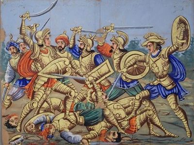 Arrivo di Argorante, Ove Salva il Padre Sotto Arideo , e Fa Scempio dei Nemici