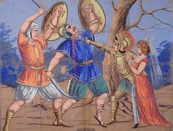 Emanuello uccide due giganti. Salva la principessa Pinora