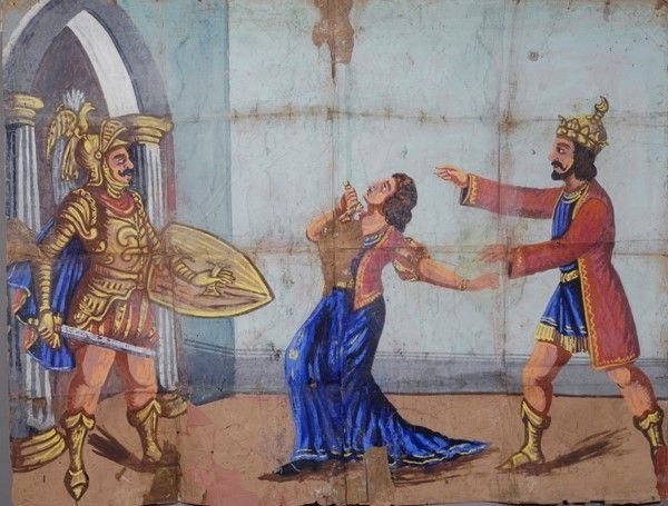Morte di Angelica  - Auction Collezioni di cartelloni dell'opera dei pupi siciliani - I - Galleria Pananti Casa d'Aste