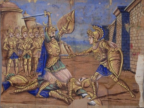 Cladinoro libera i paladini  - Auction Collezioni di cartelloni dell'opera dei pupi siciliani - I - Galleria Pananti Casa d'Aste
