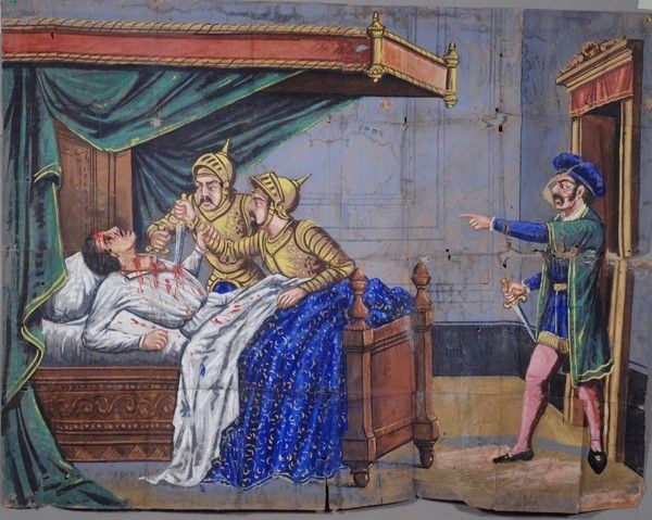 Morte di Ruggiero  - Auction Collezioni di cartelloni dell'opera dei pupi siciliani - I - Galleria Pananti Casa d'Aste