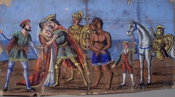 Partenza di Drusiana e Magibruno per Polonia  - Auction Collezioni di cartelloni dell'opera dei pupi siciliani - I - Galleria Pananti Casa d'Aste