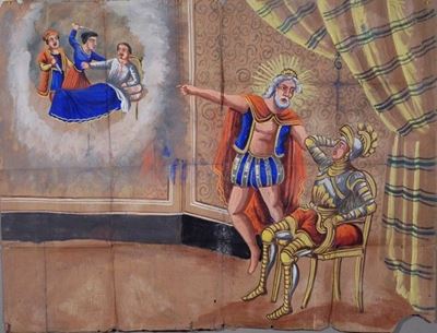 Dio Giove Fa Apparire Ad Alessandro L'assasinio del Padre Filippo di Macedonia