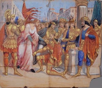 Orlando in Ginocchio Chiede il Perdono alla Sposa Alda