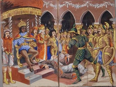 Consiglio di Agramante con la Morte del Vecchio di Caramanda